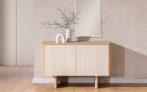 Kompaktowa komoda Rain 109 z naturalnego dębu do eleganckiego wnętrza