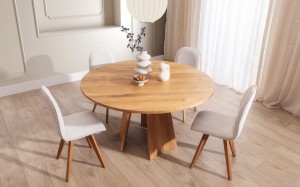 Minimalistyczny stół dębowy Otto do nowoczesnej jadalni