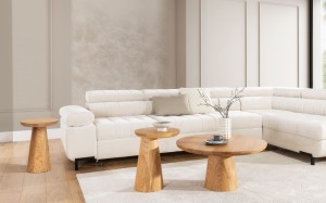 Stolik Fungi More w aranżacji salonu japandi i modern organic